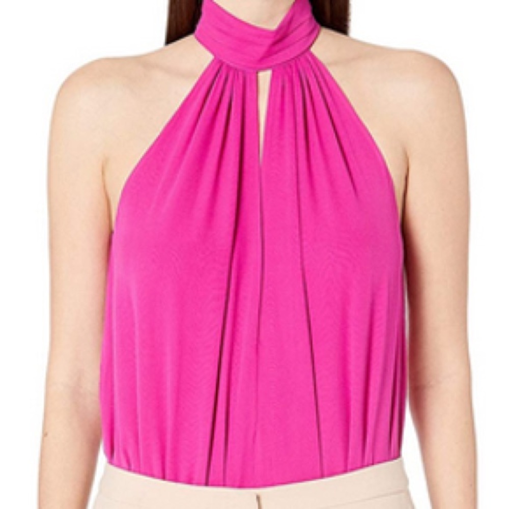 Fleur de mal silk halter bodysuit